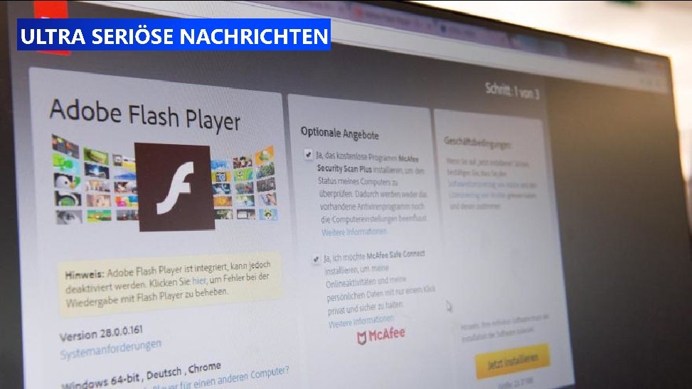 Flash soll 2021 eingestellt werden